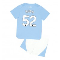 Camisa de Futebol Manchester City Oscar Bobb #52 Equipamento Principal Infantil 2023-24 Manga Curta (+ Calças curtas)